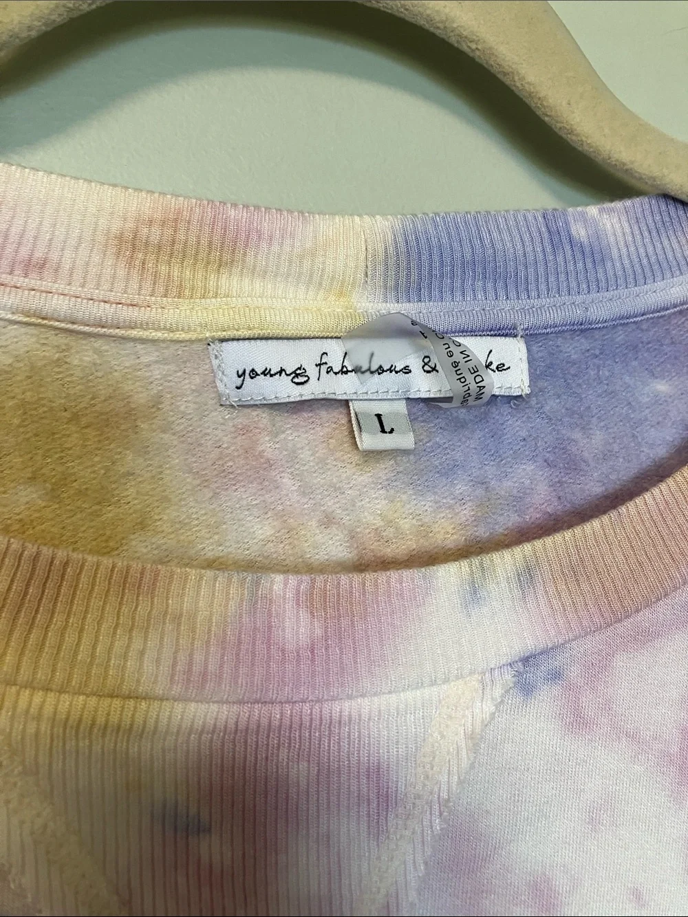 Young Fabulous & Broke Pastel Tie-Dye Crewneck Sweatshirt - Picture 2 of 4